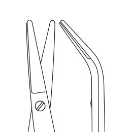 Ножницы сосудистые вертикально-изогнутые по радиусу