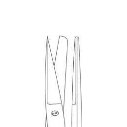 Ножницы с одним острым концом прямые