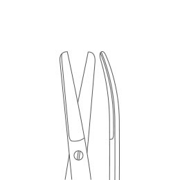 Ножницы тупоконечные вертикально-изогнутые с ТВС