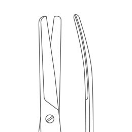 Ножницы для тонзиллэктомии, вертикально-изогнутые