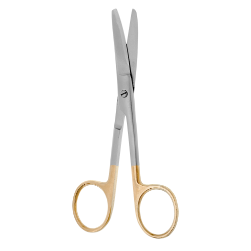 Ножницы с ТВС: вертикально-изогнутые тупоконечные / с одним острым концом изогнутые